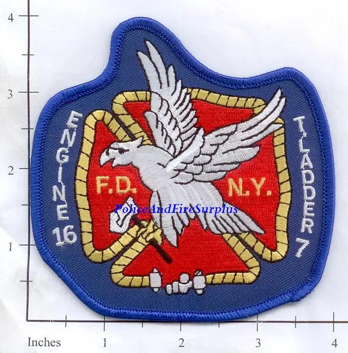 New York City Engine  16 Ladder 7 Fire Dept Patch V13 1