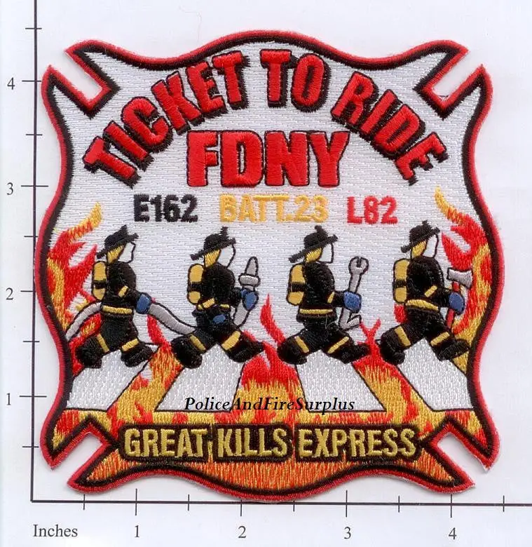 New York City Engine 162 Ladder 82 & Battalion 23 Fire Patch V3 1