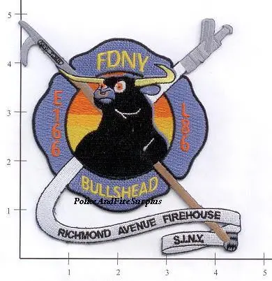New York City Engine 166 Ladder 86 Fire Patch V5 Bullshead 1