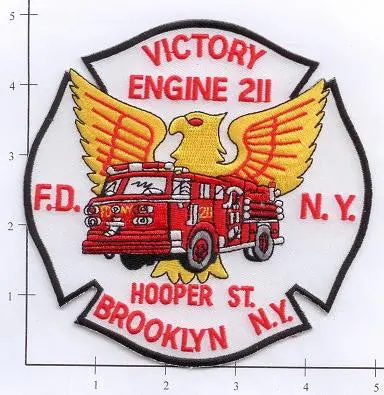 New York City Engine 211 Fire Patch V4 White Maltese 1