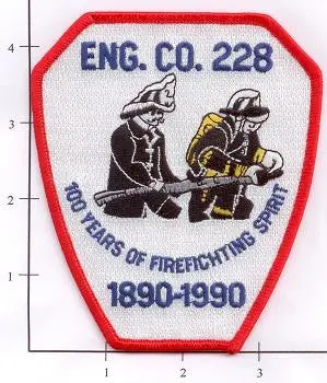 New York City Engine 228 Fire Dept Patch V1 Anniversary 1