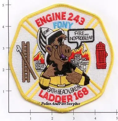 New York City Engine 243 Ladder 168 Fire Dept Patch V1 Alf 1