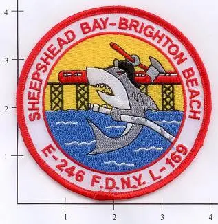 New York City Engine 246 Ladder 169 Fire Patch V7 Shark 1