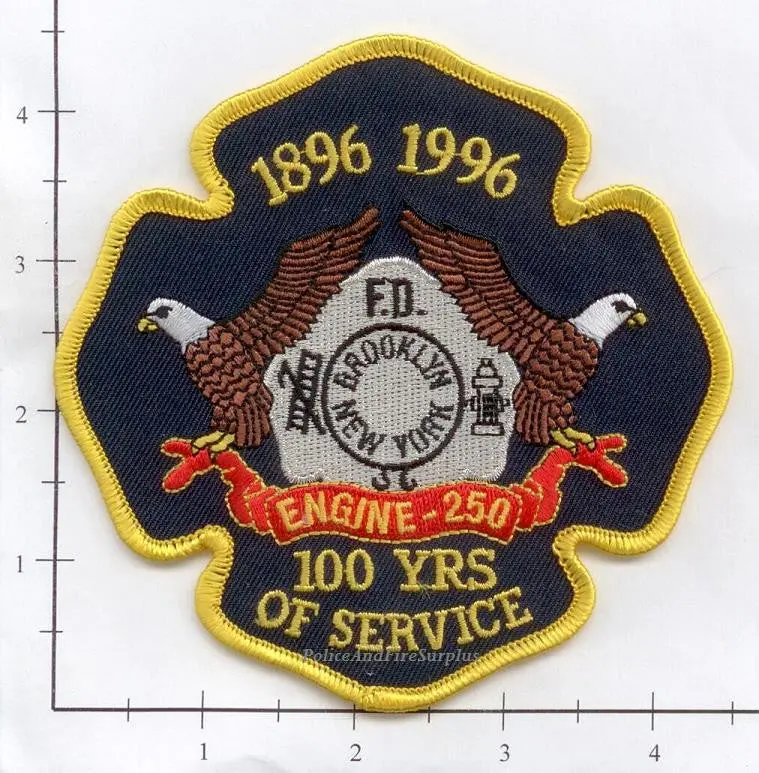 New York City Engine 250 Fire Patch V8 Anniversary 1