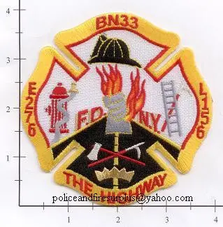 New York City Engine 276 Ladder 156 Battalion 33 Fire Patch V4 1
