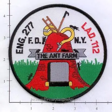 New York City Engine 277 Ladder 112 Fire Patch V11 Ant Farm 1
