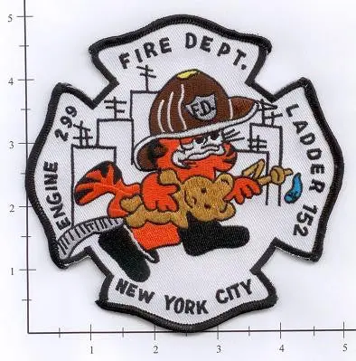 New York City Engine 299 Ladder 152 Fire Patch V5 Garfield 1