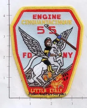 New York City Engine 55 Fire Patch V10 Light Blue 1