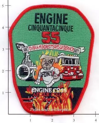 New York City Engine 55 Fire Patch V6 Green 1