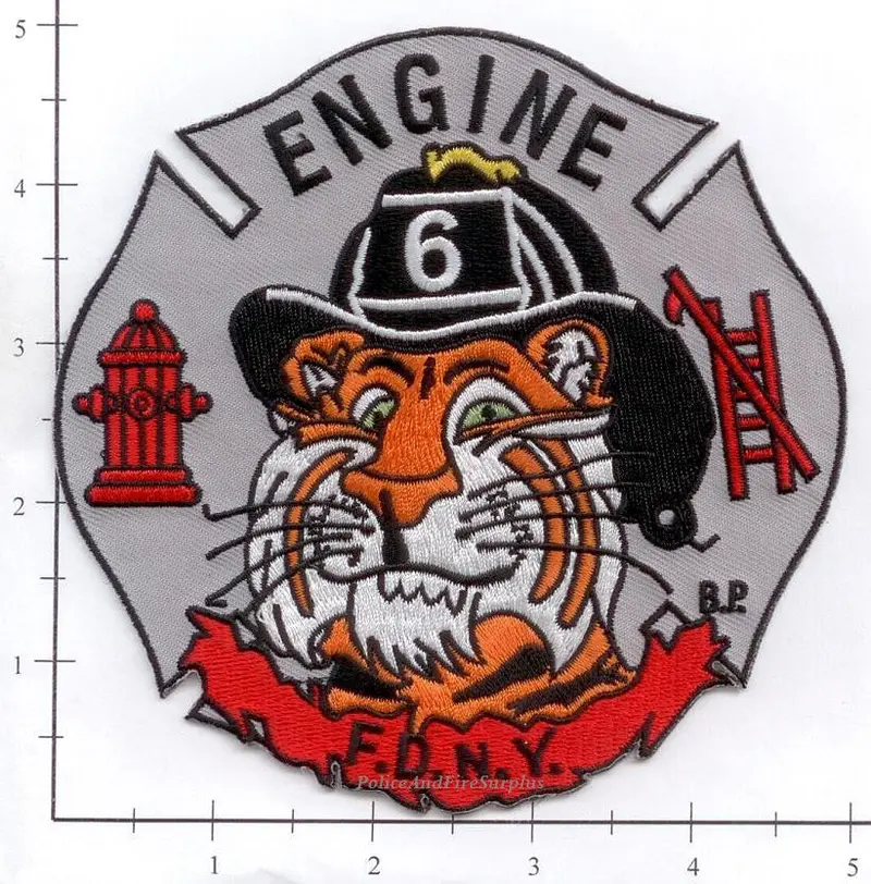 New York City Engine   6 Fire Patch V12 Gray 1