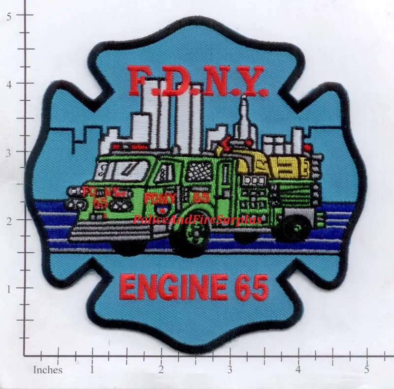 New York City Engine  65 Fire Patch Blue Maltese 1