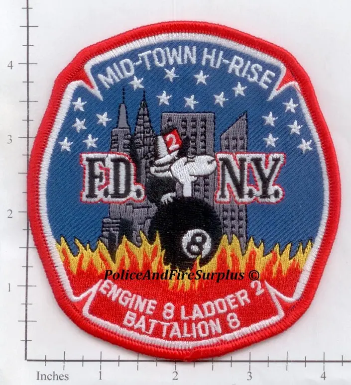 New York City Engine   8 Ladder 2 Battalion 8 Fire Patch 1