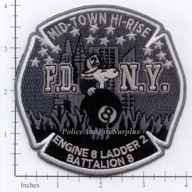 New York City Engine 8 Ladder 2 Battalion 8 Fire Patch V11 1