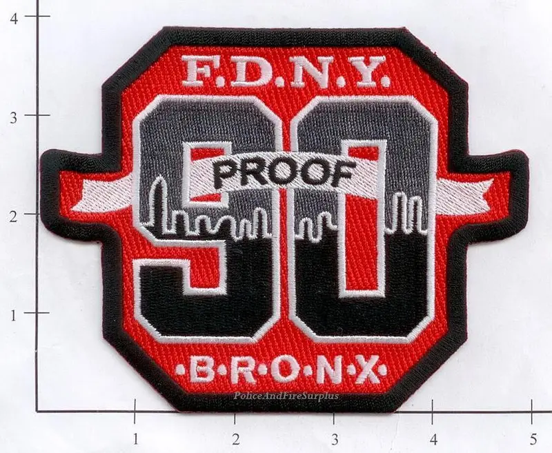 New York City Engine 90 Fire Patch V4 Red 1