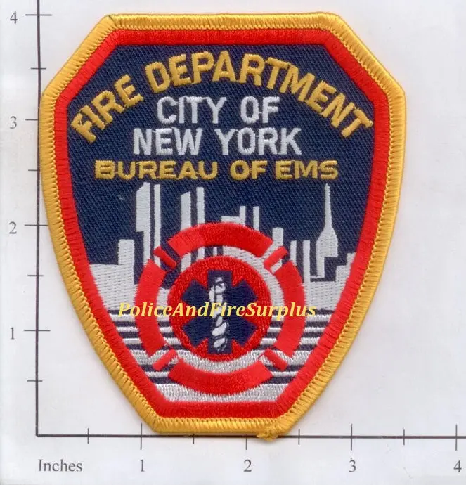 New York City Fire Dept Bureau Of Ems Fire Patch V10 4 Inches 1
