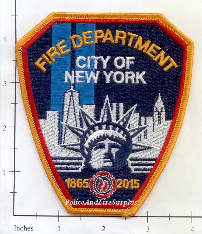 New York City Fire Dept Shoulder Patch 150Th Anniversary 1