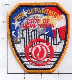 New York City Fire Dept Shoulder Patch Red, White & Blue With Eagle No Date 1