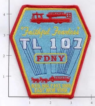 New York City Ladder 107 Fire Dept Patch V4 1