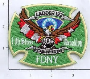 New York City Ladder 122 Fire Patch V4 Green 1