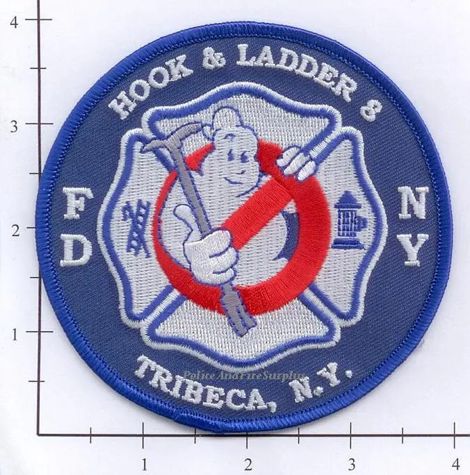 New York City Ladder 8 Fire Dept Patch V7 Ghostbuster 1