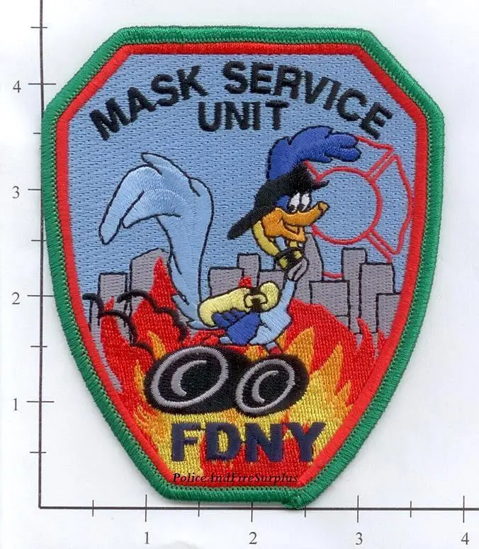 New York City Mask Service Unit Fire Patch V6 - Red Maltese 1