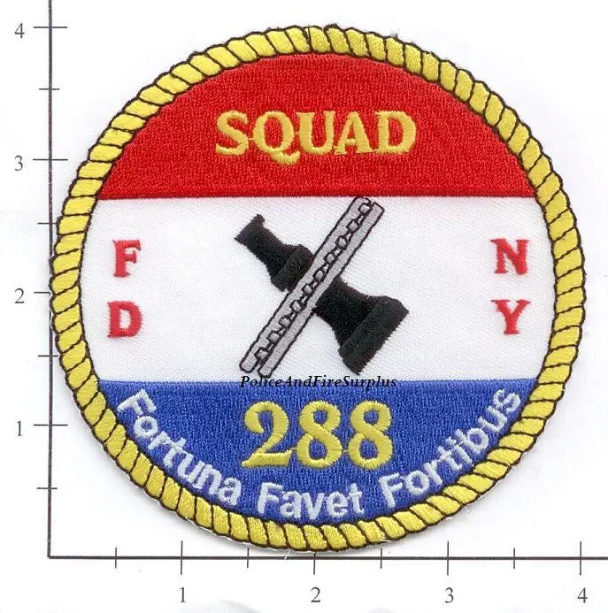 New York City Squad 288 Fire Patch V2 4 Inch 1