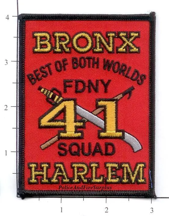 New York City Squad  41 Fire Patch V4 Red 1