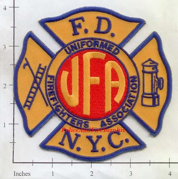 New York City Uniformed Firefighters Association Fire Dept Patch V9 1