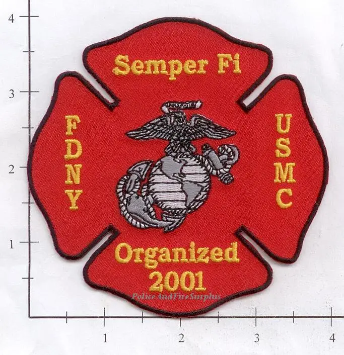 New York City Usmc Marine Corps Fire Dept Patch V1 1