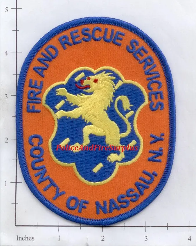New York - Nassau County Police Fire And Rescue Services Police Dept Patch V5 Old Style 1