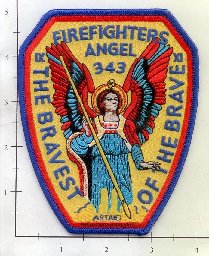 New York New Jersey - Angel Bravest Of The Brave Fire Dept Patch V4 1