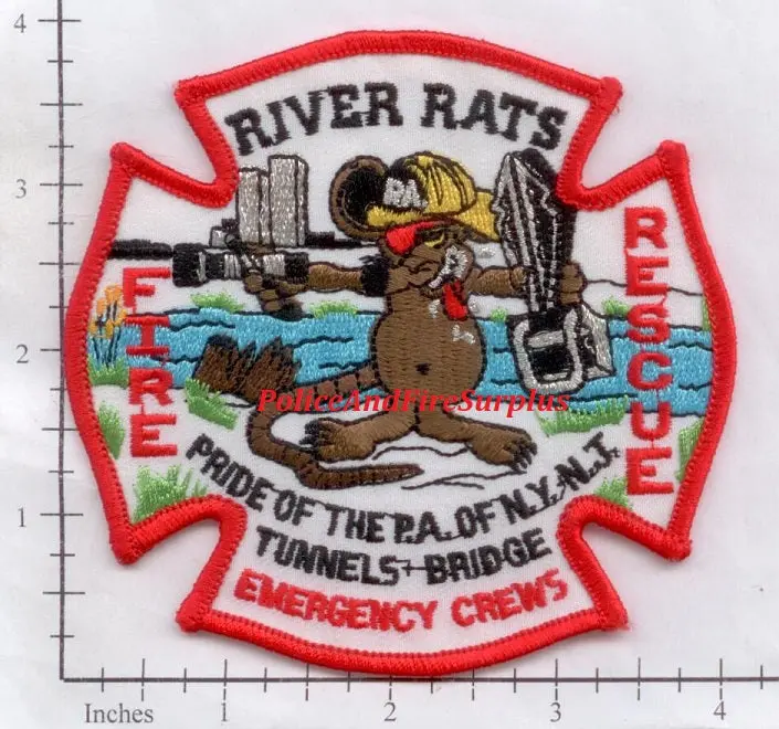 New York New Jersey Port Authority Tunnels And Bridge Emergency Fire Rescue Crew Fire Dept Patch 1