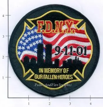 New York - New York City Fire Dept Patch Wtc 9-11 Patch V1 - In Memory Of Our Fallen Brothers Black Circle 1