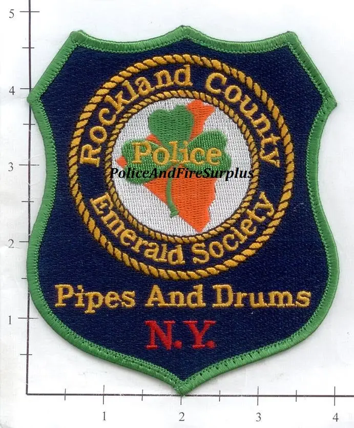 New York - Rockland County Police Dept Emerald Society Pipes And Drums Patch 1
