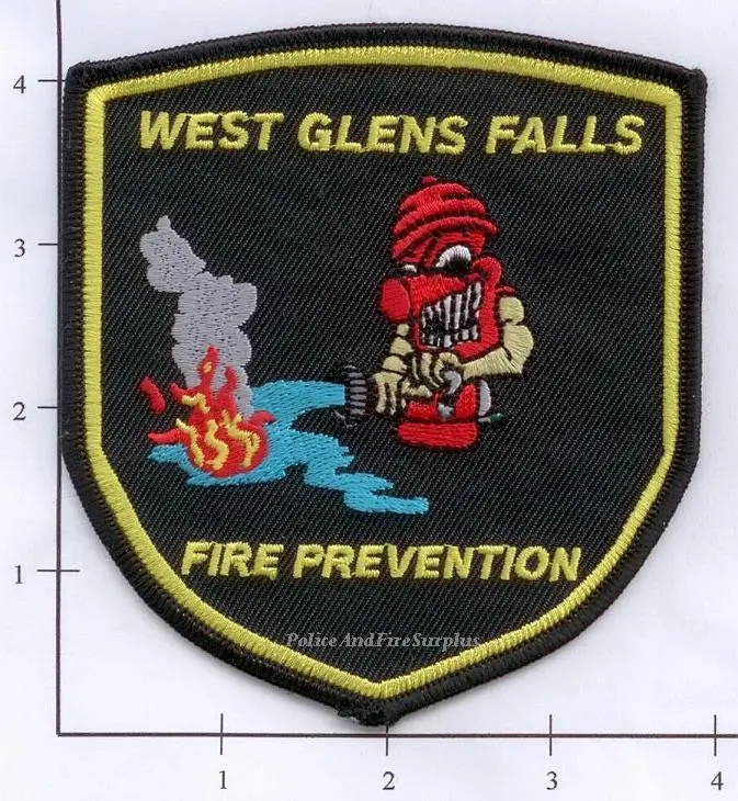 New York - West Glens Falls Fire Prevention Fire Dept Patch 1