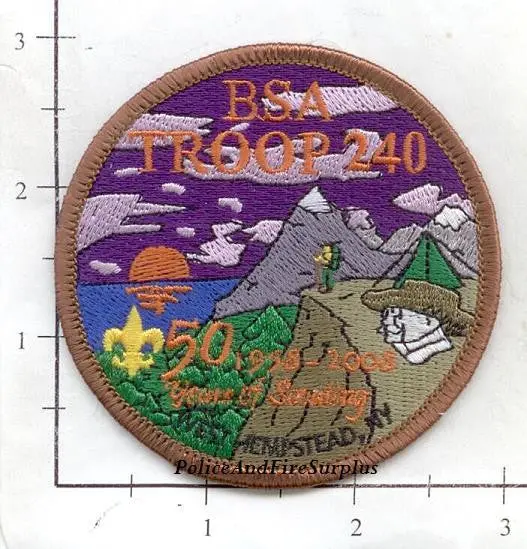 New York - West Hempstead Boy Scout Troop 240 Patch 50Th Anniversary 1