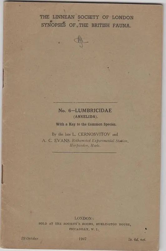 No.6-- Lumbricidae (Annelida) With A Key To The Common Species 1