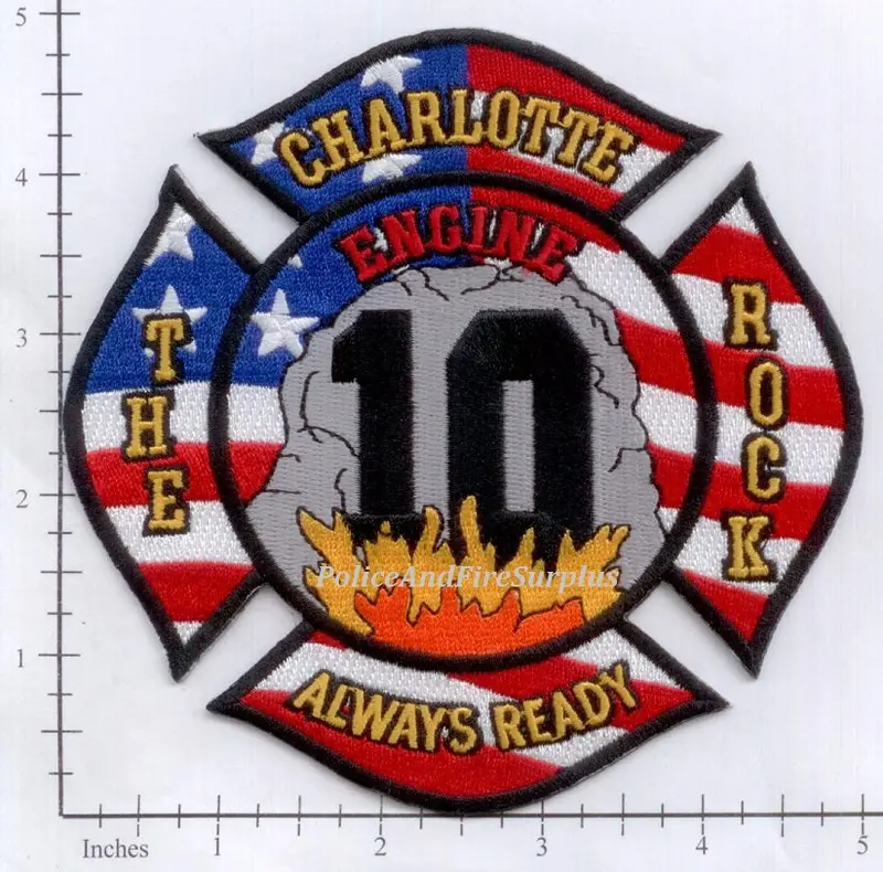 North Carolina - Charlotte Engine 10 Tanker 9 Fire Dept Patch 1
