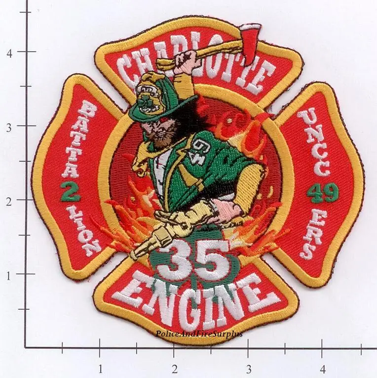 North Carolina - Charlotte Engine 35 Battalion 2 Fire Dept Patch 1