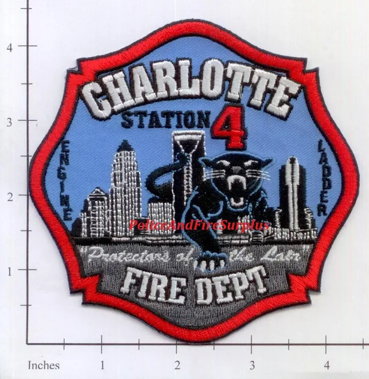 North Carolina - Charlotte Engine  4 Ladder 4 Fire Dept Patch V2 1
