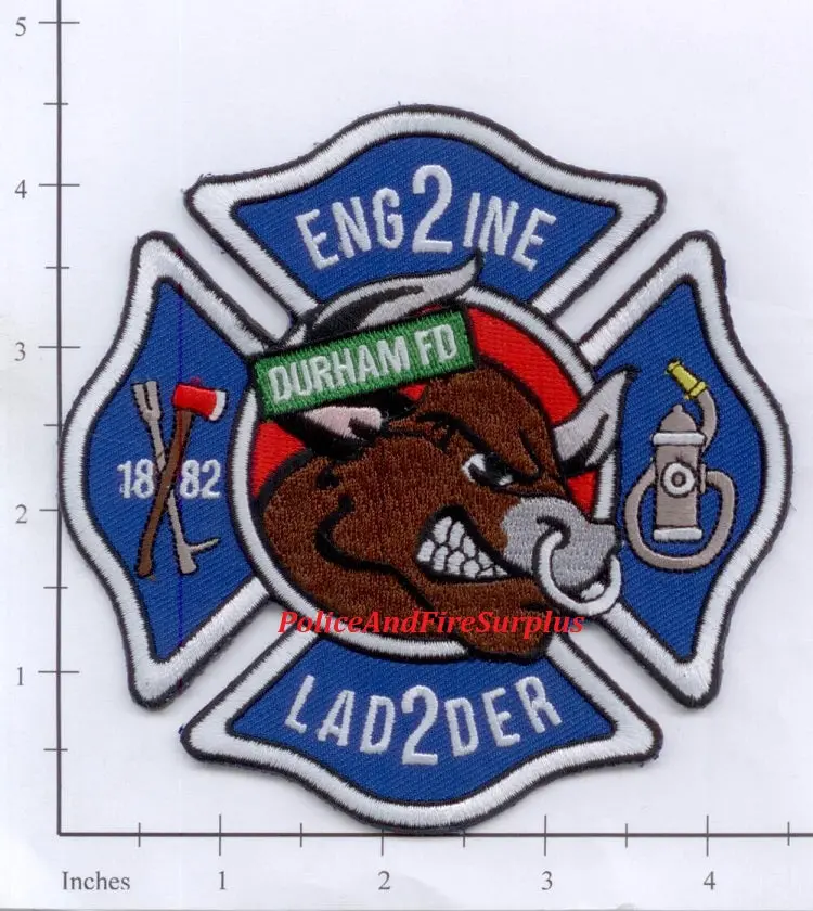 North Carolina - Durham Engine 2 Ladder 2 Fire Dept Patch 1