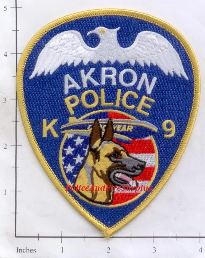 Ohio - Akron K-9 Police Dept Patch 1