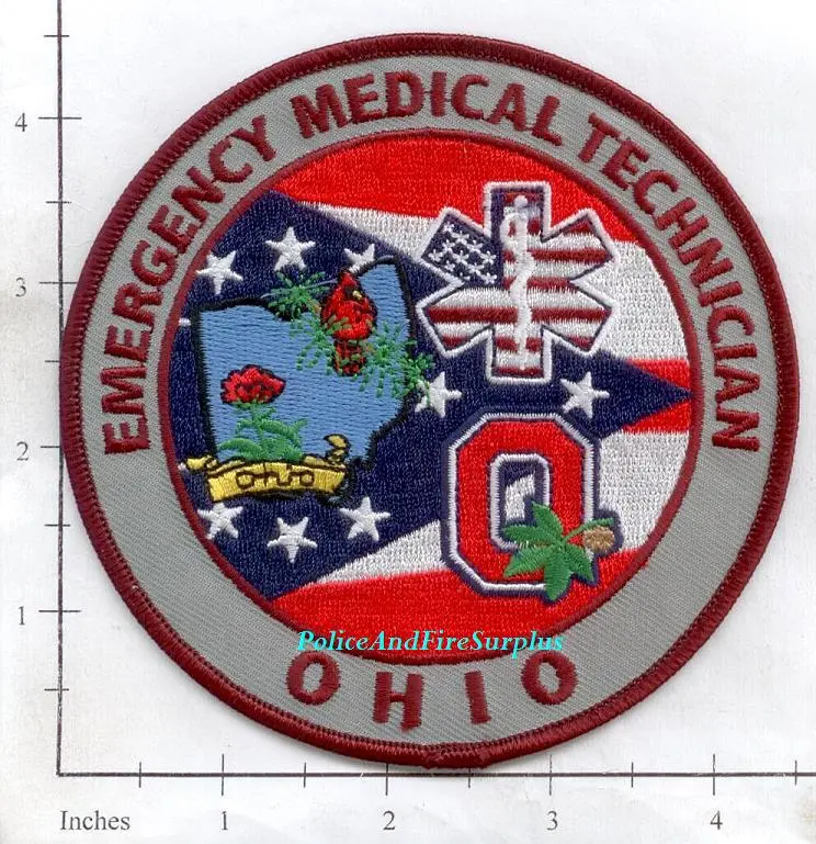 Ohio - Ohio Emergency Medical Technician Fire Dept Patch 1