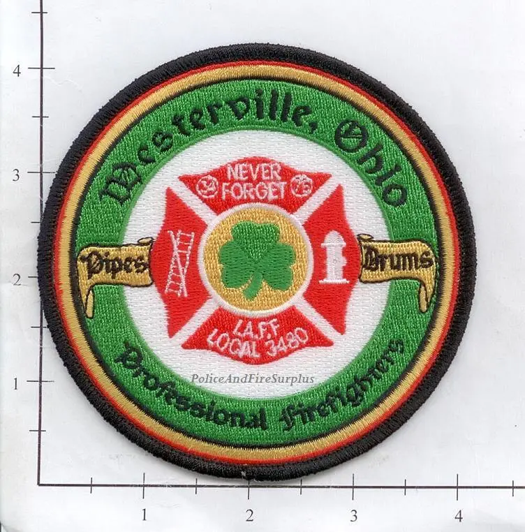 Ohio - Westerville Fire Dept Pipes And Drums Patch 1