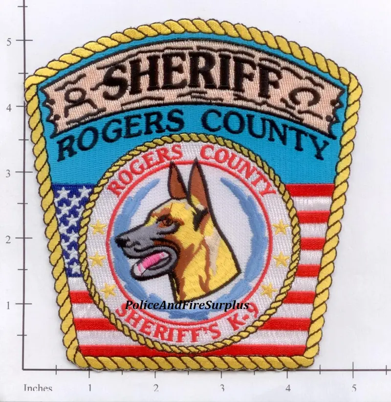 Oklahoma - Rogers County Sheriff K-9 Police Dept Patch 1