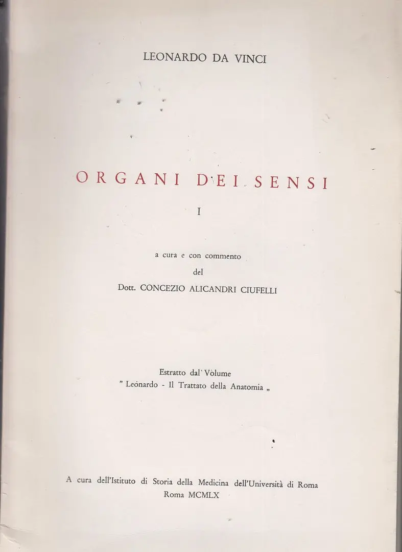 Organi Dei Sensi, Vol. I And Ii 1