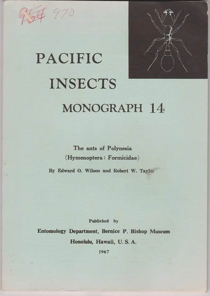 Pacific Insects Monograph 14:  The Ants Of Polynesia (Hymenoptera: Formicidae) 1