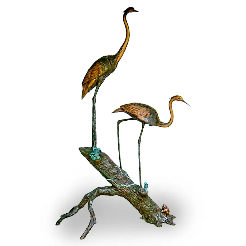 Pair Of Cranes Walking Down 1