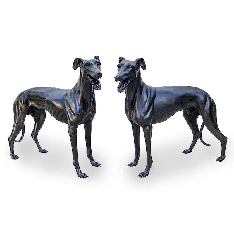 Pair Of Greyhound Statues 1