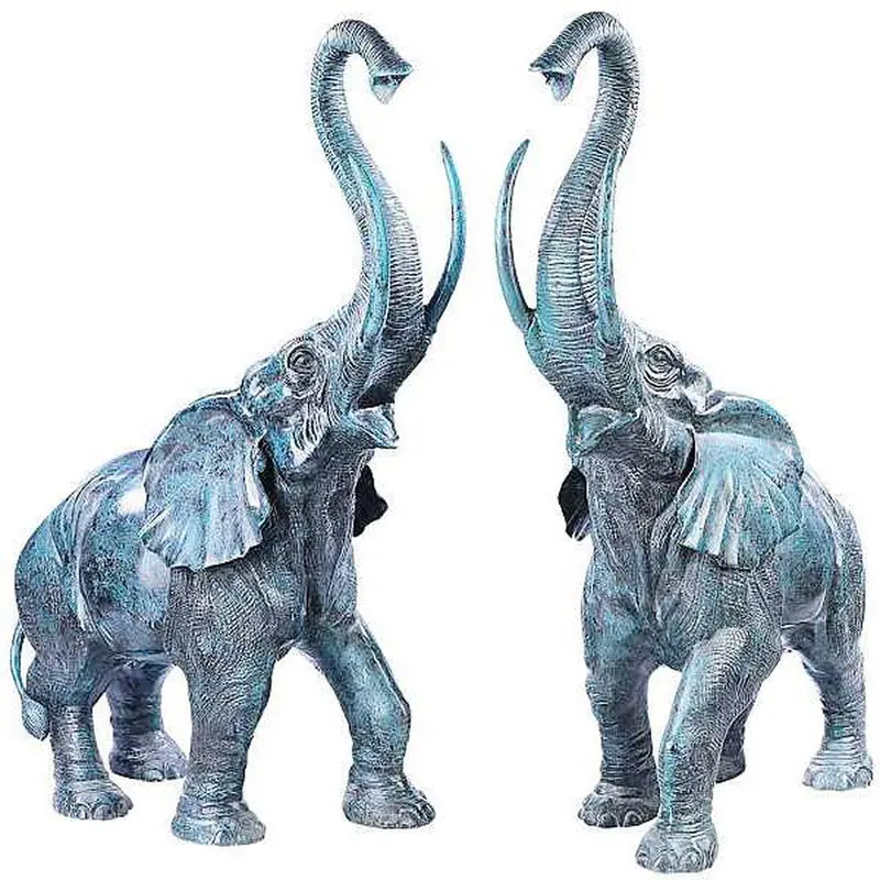 Pair Of Trumpeting Elephants 1